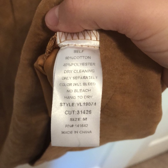 YA LOS ANGELES - Tan/Camel Suede-Like Dress - Picture 10 of 10